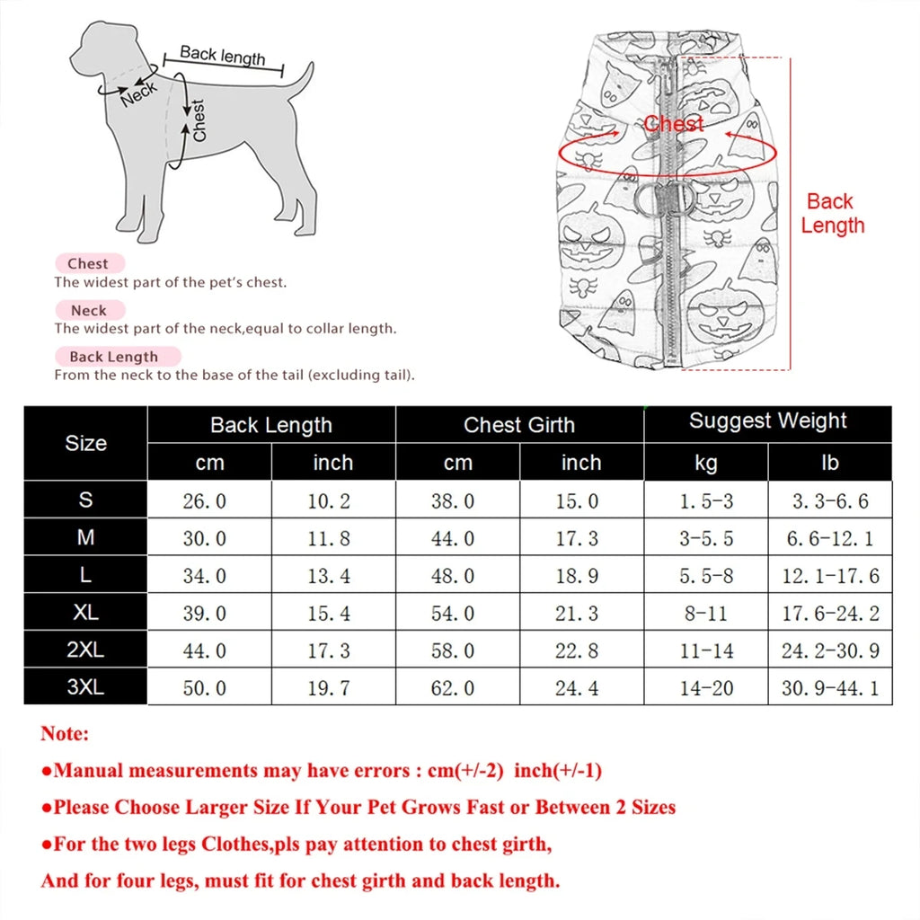 Pet Dog Clothes Autumn Winter Cozy Warm Coat for Small Medium Dogs Halloween Pumpkin Print Clothing Bulldog French Pug Jacket