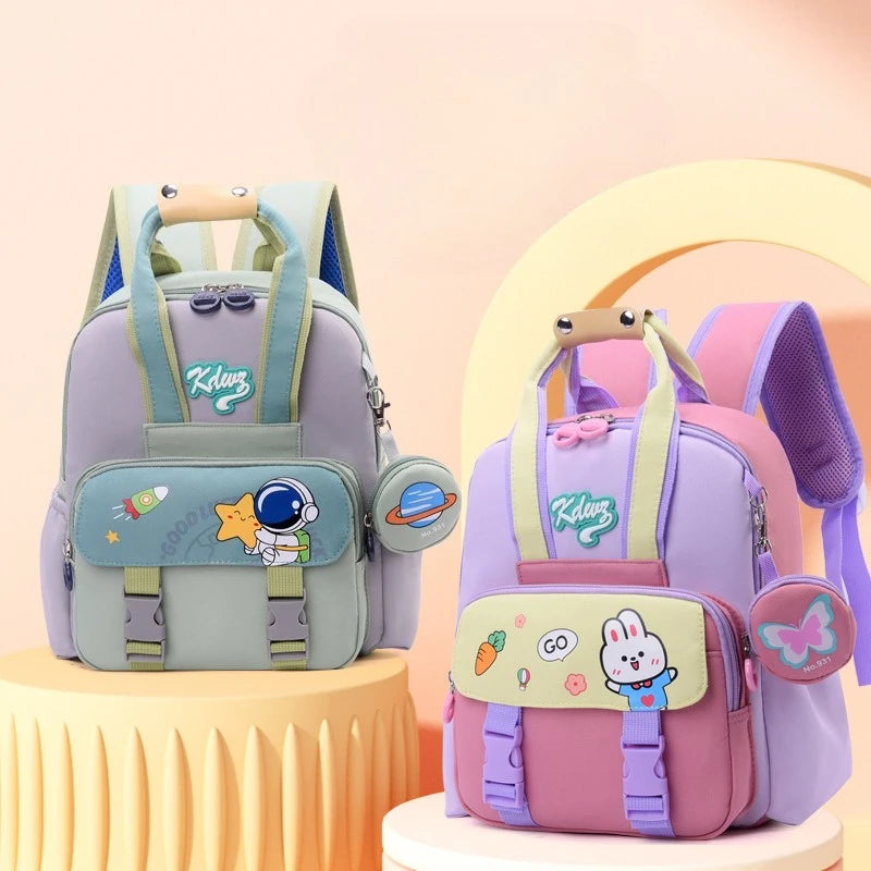 2025 New Kids Backpack Children School Book Bags for Boys Cute Astronaut Rabbit Girls Fashion Kindergarten Backpack Lightweight