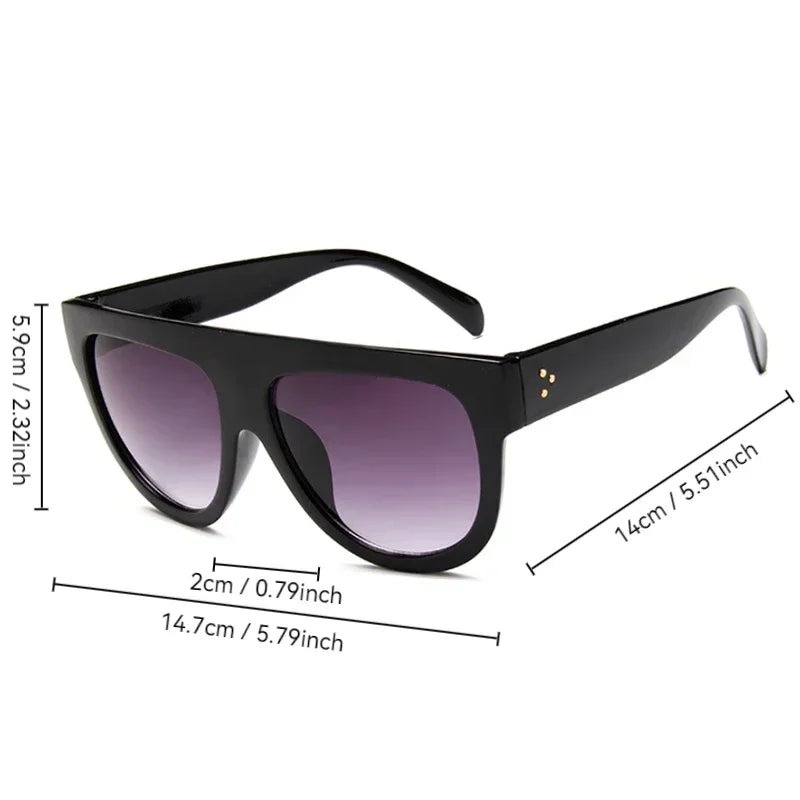 New Half Round Sunglasses Women Trendy Brand Designer Beautiful Sun Glasses Female Big Frame Outdoor Oversized Eyewear