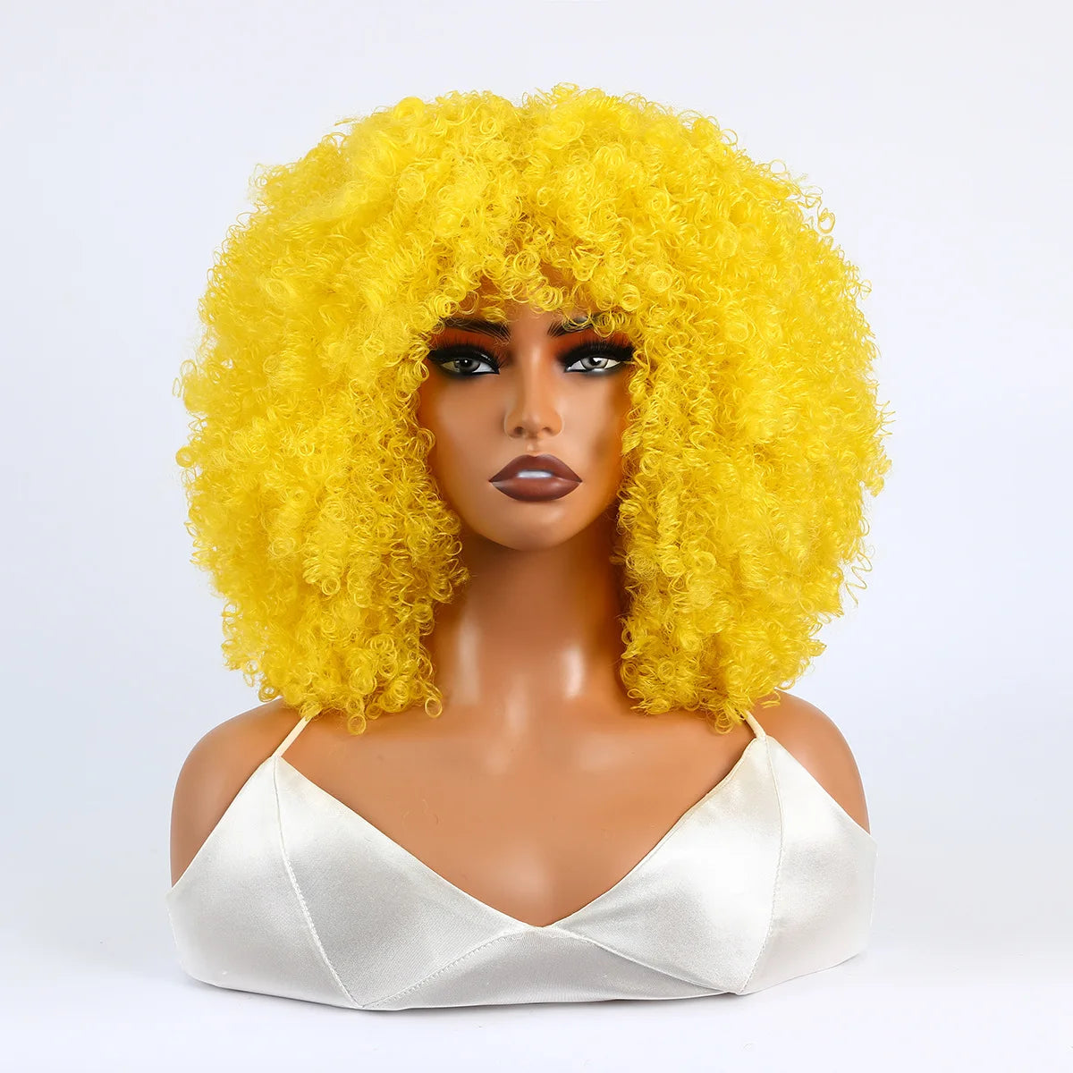 Women's Wigs African Fashion Bold Curls Synthetic Fiber Wigs