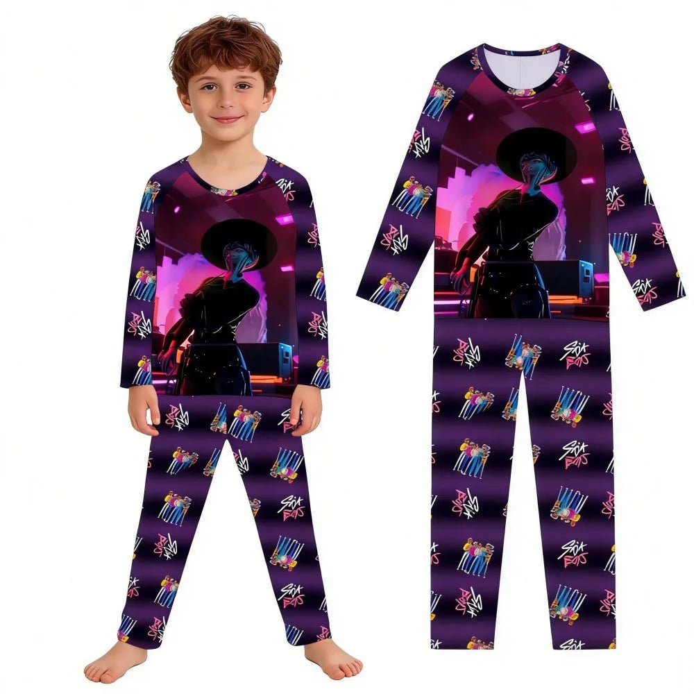 Kids Pajamas Set Long Sleeve Girls Clothing 2pcs Children's Sleepwear Teen Pyjamas Cartoon Boys Nightwear 3-14Y