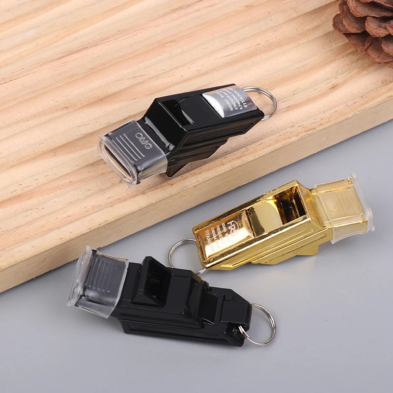 ★▲Professional Football Referee Whistles With Lanyard Box Big Sound Plastic Whistles Basketball Whistles  Equipment
