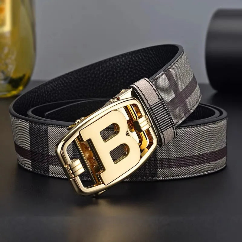 Men's Belt Designer High Quality Genuine Leather Belts Male Metal Automatic Buckle Casual Fashionable Belt For Men Jeans