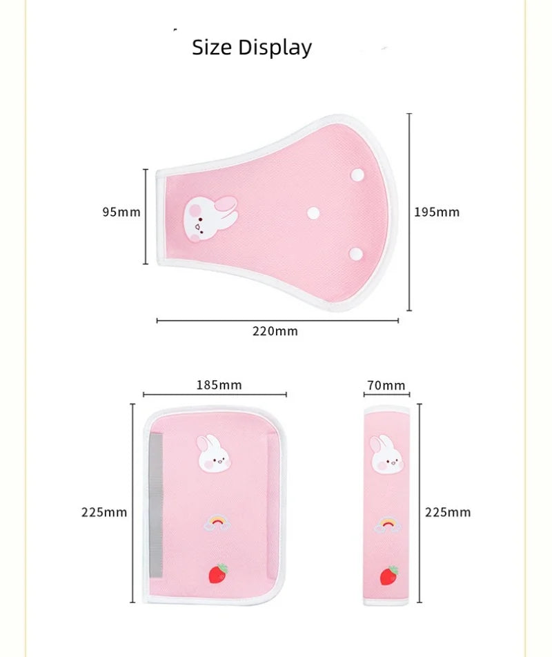 Kids Car Seat Belt Adjustment Device Neck Shoulder Protector Abdomen Safety Accessory for Child Passengers