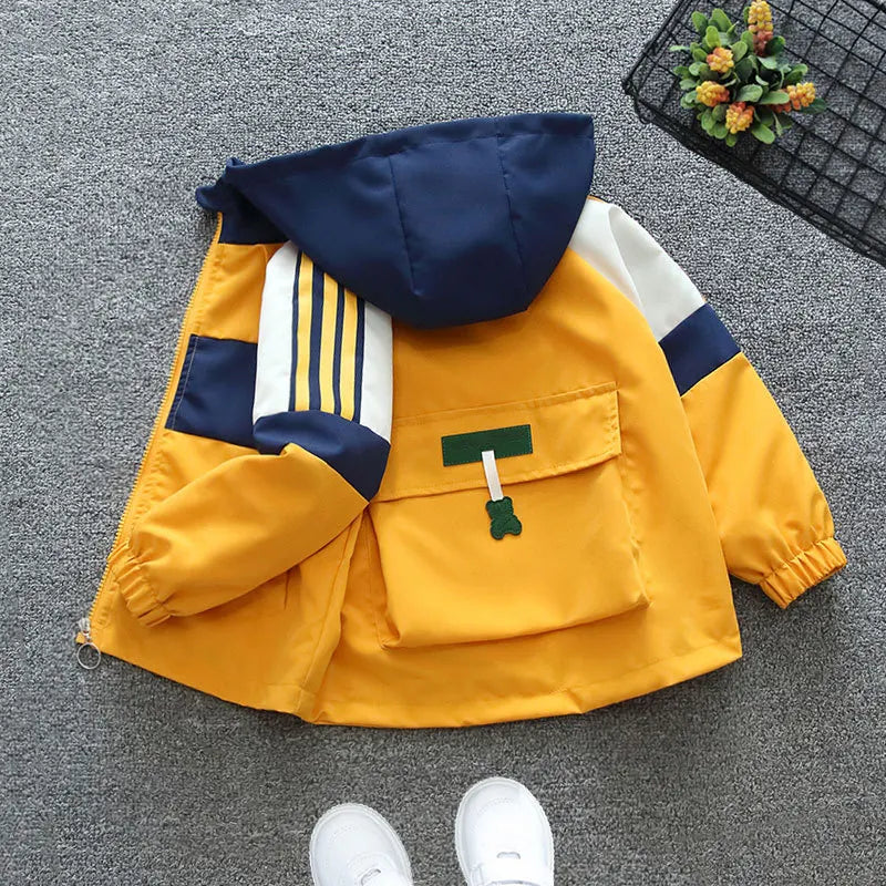 Spring Autumn Baby Boys Coat Fashion Kids Baseball Uniform Birthday Present Sports Jacket 2-7 Years Children Outerwear Clothing