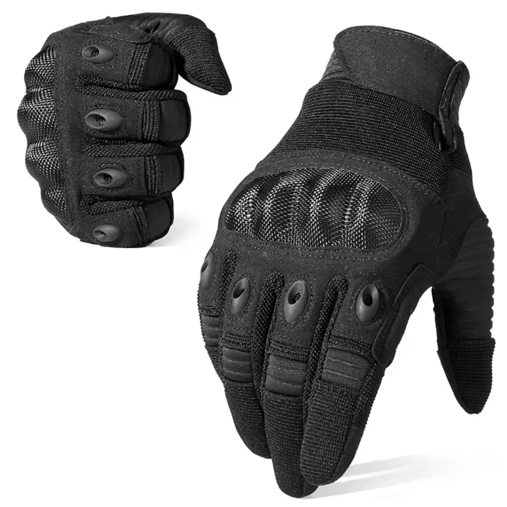 Men'S Tactical Gloves, Full-Finger Outdoor Gloves for Men, Touchscreen Motorcycle Gloves, Featuring Hard Shells And Palm Padding