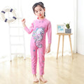 Kids Cartoon Swimwear 3-11 Years Long Sleeve UV Protection Rash Guard for Boys Girls