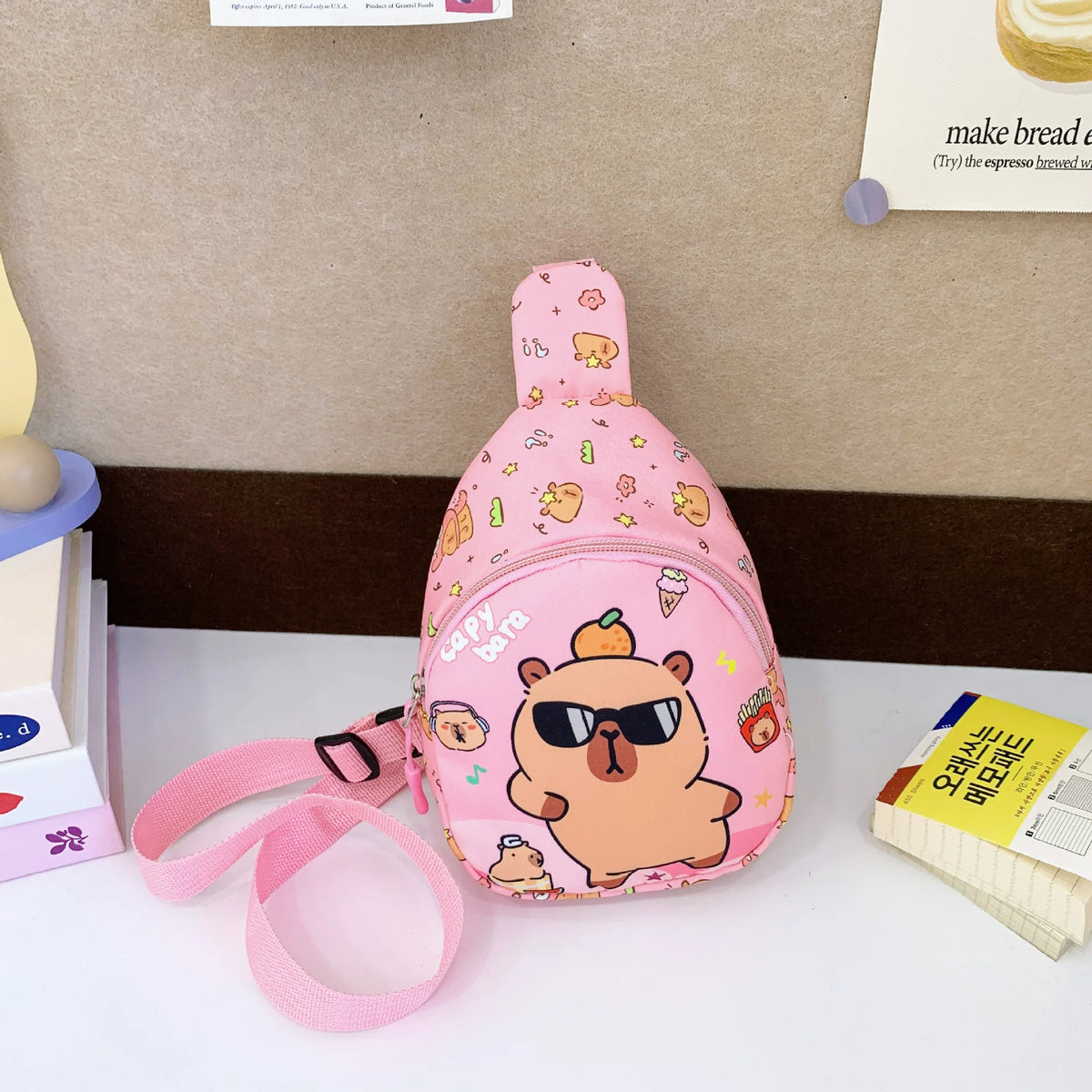 Capybara Crossbody Bag Children New Capibara Cute Shoulder Bags Kids Outdoor Sport Chest Pack Girls Boys Travel Coin Purse Gift