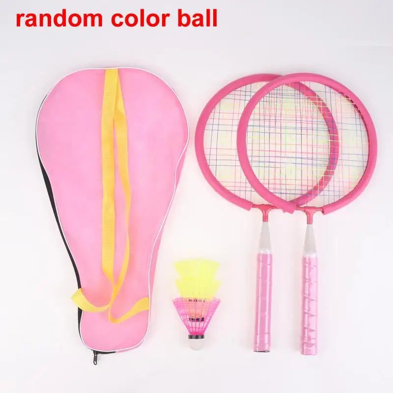 Toy Double Racquet Set Comes With Carrying Backpack Kids Sports Equipment Children Lightweight Badminton Rackets Family Game