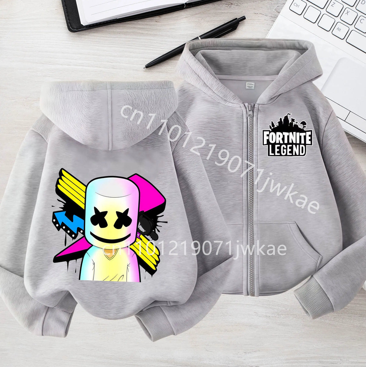 Kids Boys Coat Jackets 2026 Spring Children Clothing New Fortnites Child Zip-up Hoodie Cartoon Anime Hoodies Casual Breathable