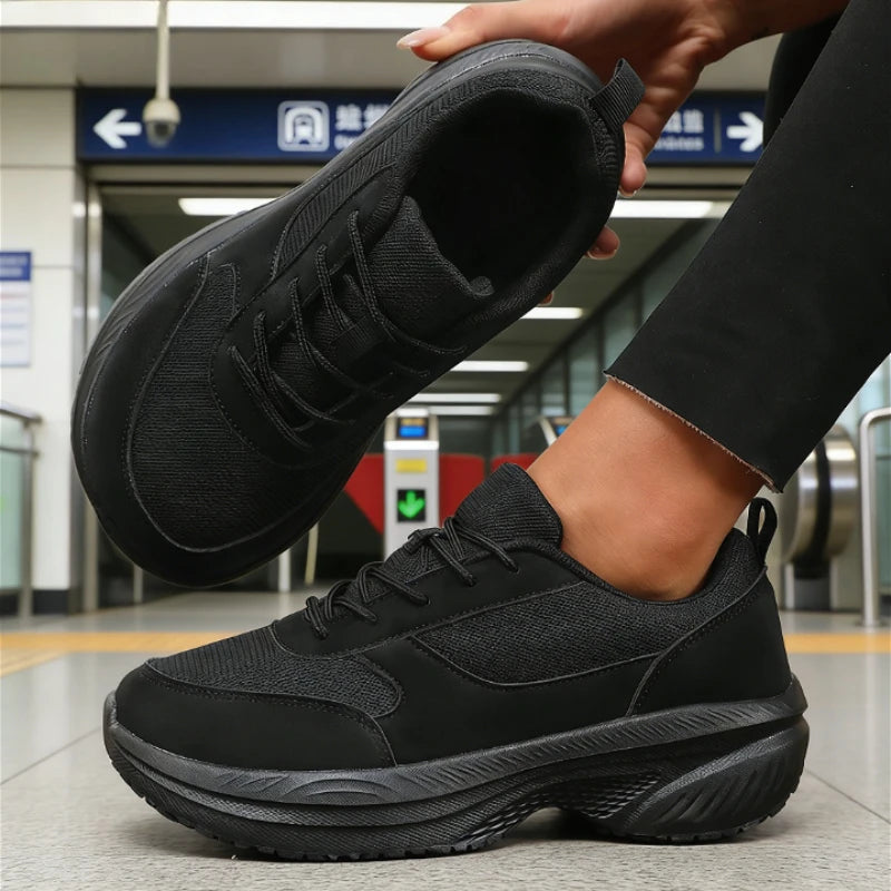 Women's Sports Sneakers Wide Toe Casual Breathable Mesh Platform Sole Comfortable Walking Running Sneakers Trend Ladies Footwear