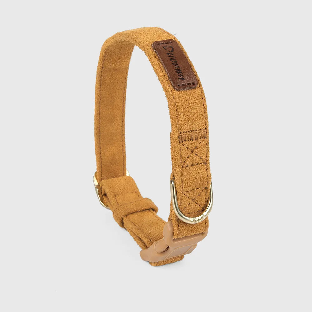 Pet Collars Trendy Premium Suede Dog Harness Leash Set-Adjustable Pet Chest Strap Soft Durable Puppy Kitten Fashion Accessories