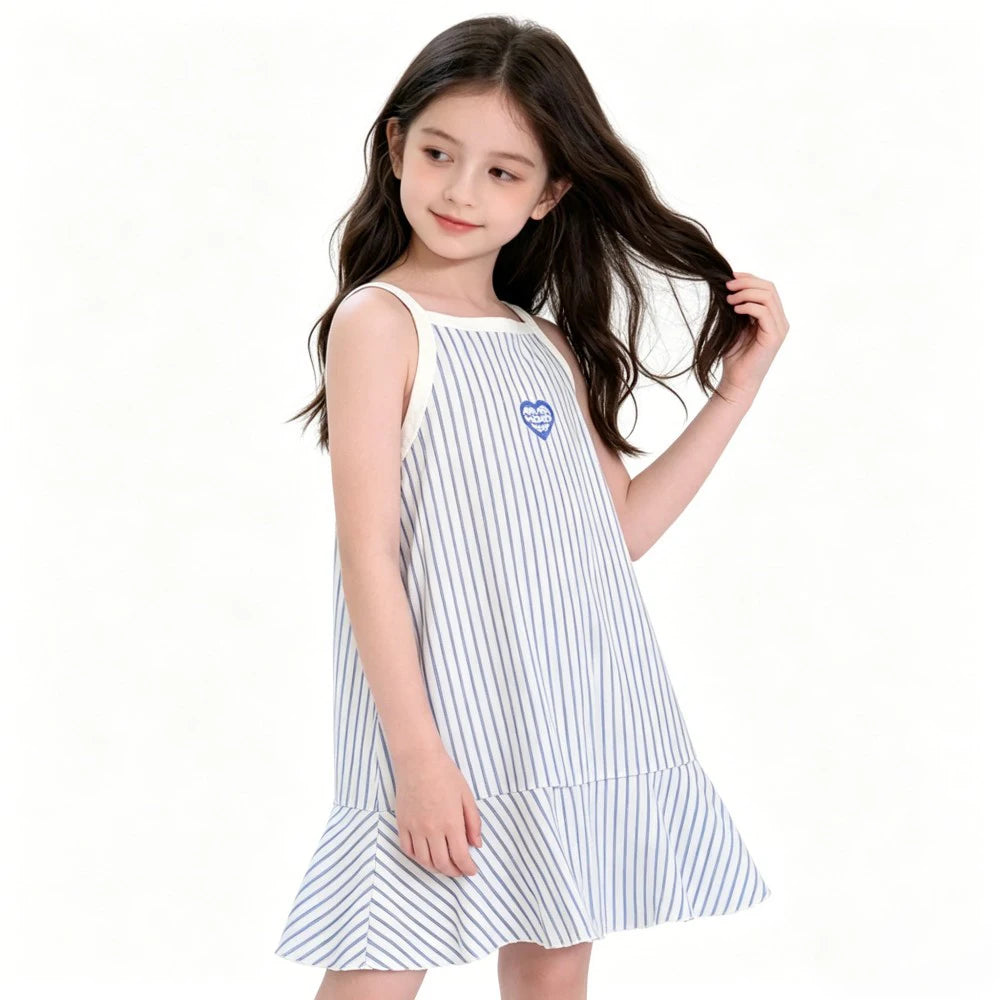Cute Dress For Kids Girl Summer Dresses Children's Fashion Dress Thin Girls' Halter Children's Flower Polka Dot Plaid Nightgowns
