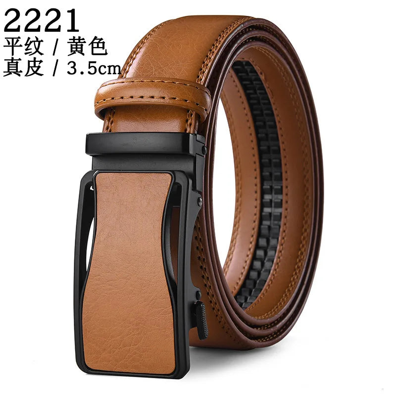 Men Belt Genuine Leather belt for men Alloy buckle ratchet belts Men Designer Belt Automatic belts