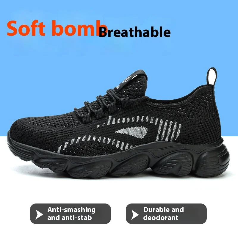 New Men Work Boots protection Shoes With Anti Smashing and Anti Piercing Steel Toe Caps, Safety Shoes Wear Resistant Seasons
