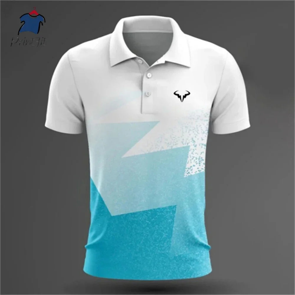 Summer polo shirts, golf shirts, buttoned breathable, quick-drying, sweat-absorbing short-sleeved men's clothing, summer sports