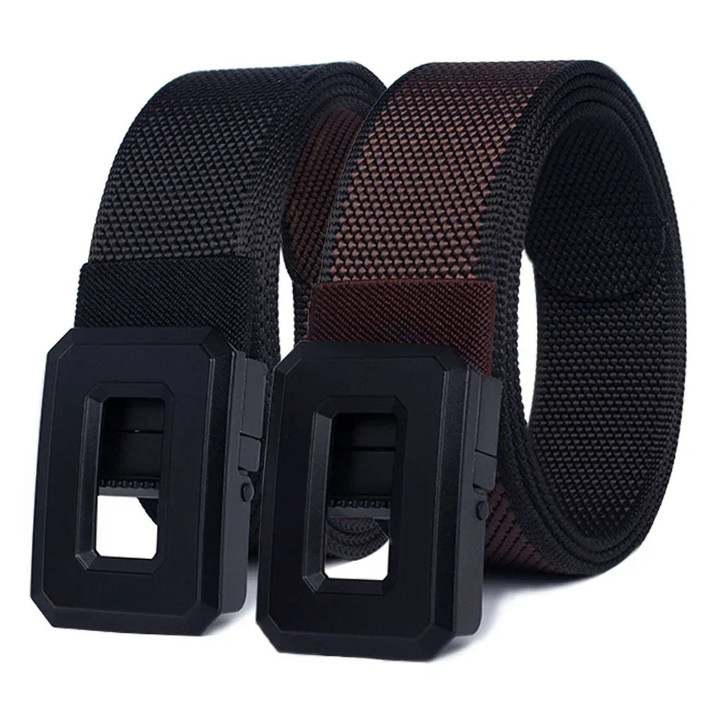 Men Belts Automatic Buckle Tactical Belt Women Fashion Canvas Belts Male Outdoor Fashion Designs Military Belts for Women