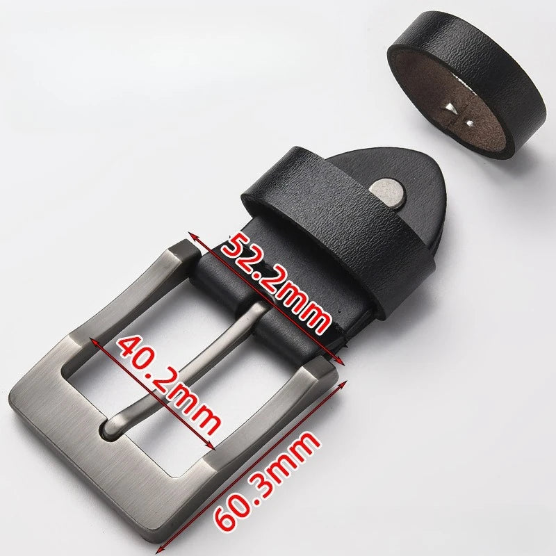 Fashionable Belt Buckles for Men's Belts 40mm Wide Metal Pin Buckles Black PU Loop Belt Accessories
