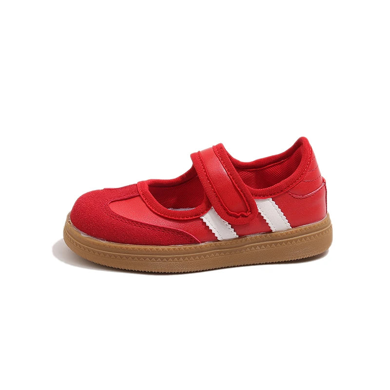 Children's Casual Sneakers for Ages 3-18 Red Boys' and Girls' All-Season Shoes White Soft-Sole Anti-Slip Training Shoes for Kids