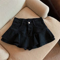 Kids Girls Denim Skirt Pants Korean Children's Clothes 2025 Children High Waist Cake Short Skirts Spring Summer Jean Skirt Pants