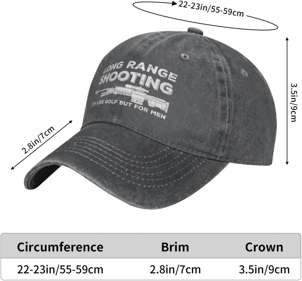 Funny Hat Long Ranges Shooting It's Like Golf But for Men Hat Men Dad Hats Cool Caps