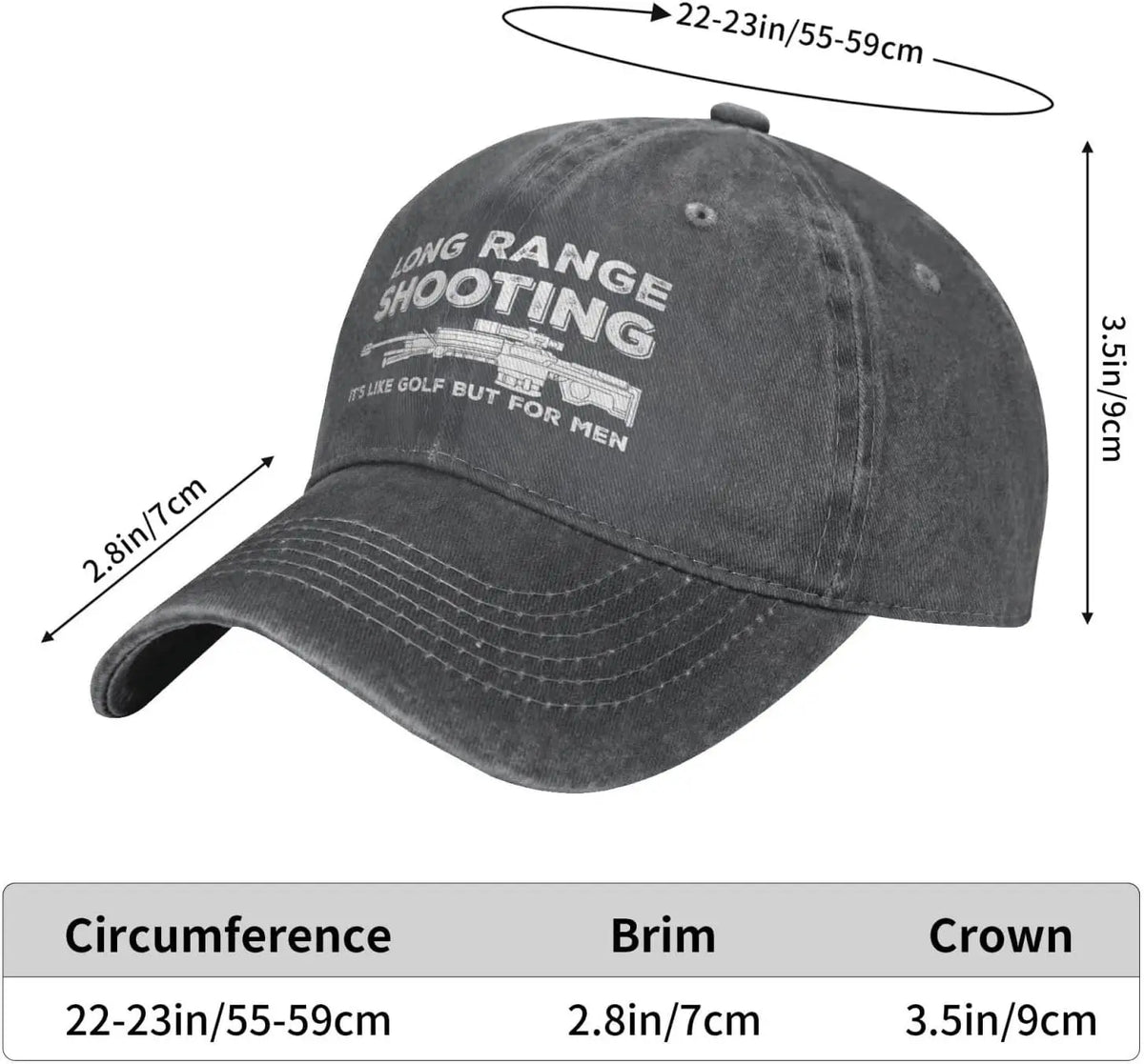 Funny Hat Long Ranges Shooting It's Like Golf But for Men Hat Men Dad Hats Cool Caps
