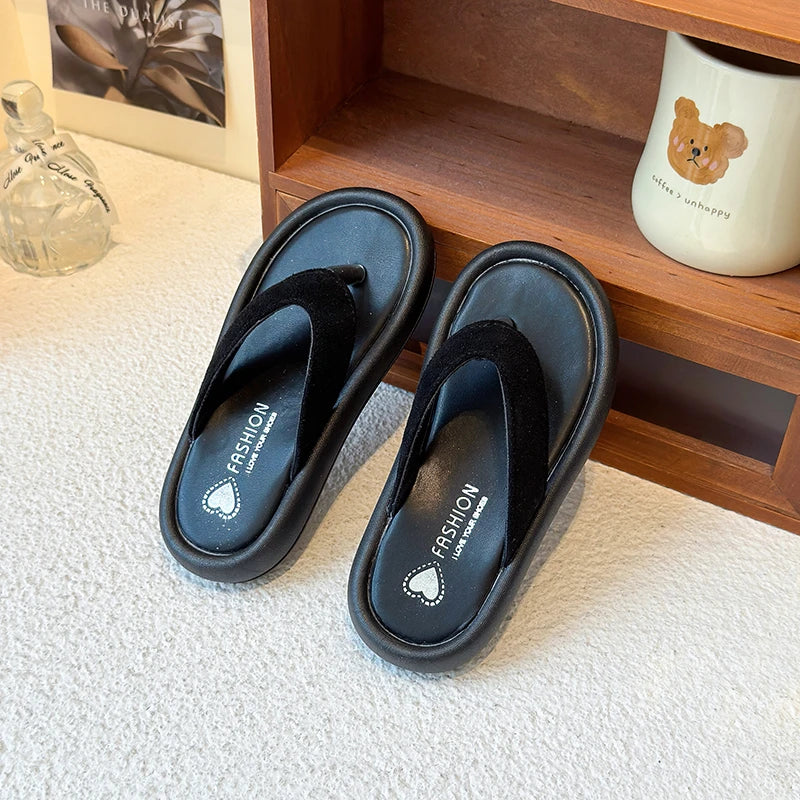 Kids Casual Sandals for Girls 2026 Summer New Toddler Beach Flip-flop Non-slip Soft Sole Lightweight Retro Kids Outdoor Slippers