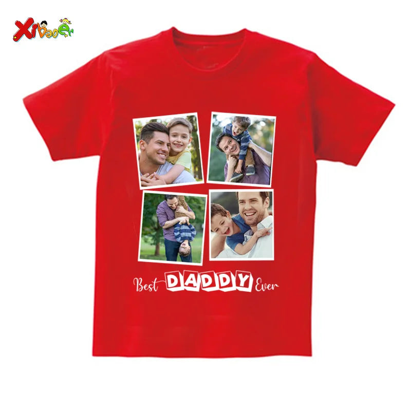 Personalized Father's Day Shirt Custom Photo Shirt Dad T-shirt Personalized Gift Shirts for DADDY T Shirt Baby Bodysuit Gift KID
