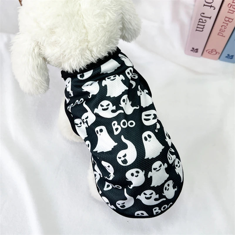 Dog Clothes for Small Medium Dogs Cats Autumn Winter Halloween Festival Print Clothing Chihuahua French Bulldog Pug Pet Outfits