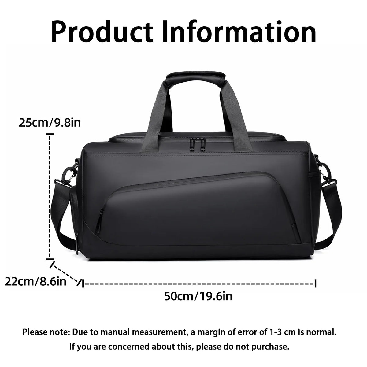 Sports Gym Bag, Large Capacity Handbag,Portable Travel Duffel Bag, Multi-compartment With Shoes Storage,Perfect For Vacation