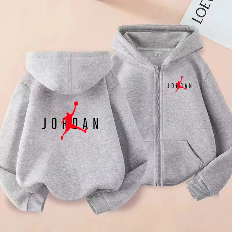 Children's Sportswear, Loose Sports Jackets, Boys and Girls Aged 3 to 12, Zipper Sportswear and Hoodies for Teenagers