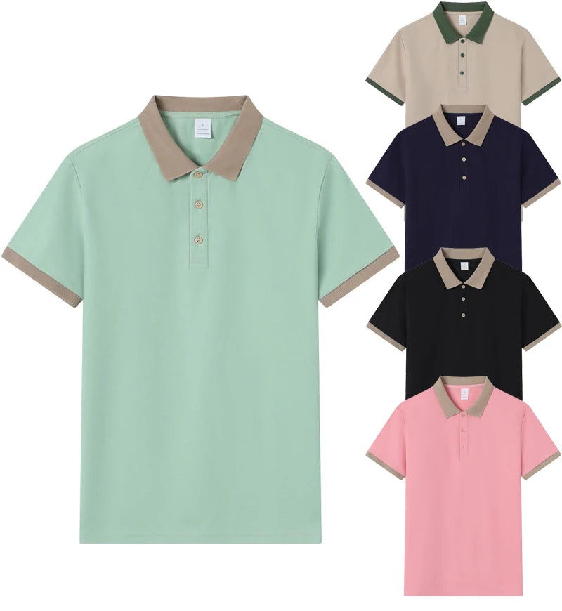 Hot Sale New Men's Polo Shirt Summer Casual Breathable Comfortable Shirt Men's Short Sleeve Polo Shirt European Size Tops