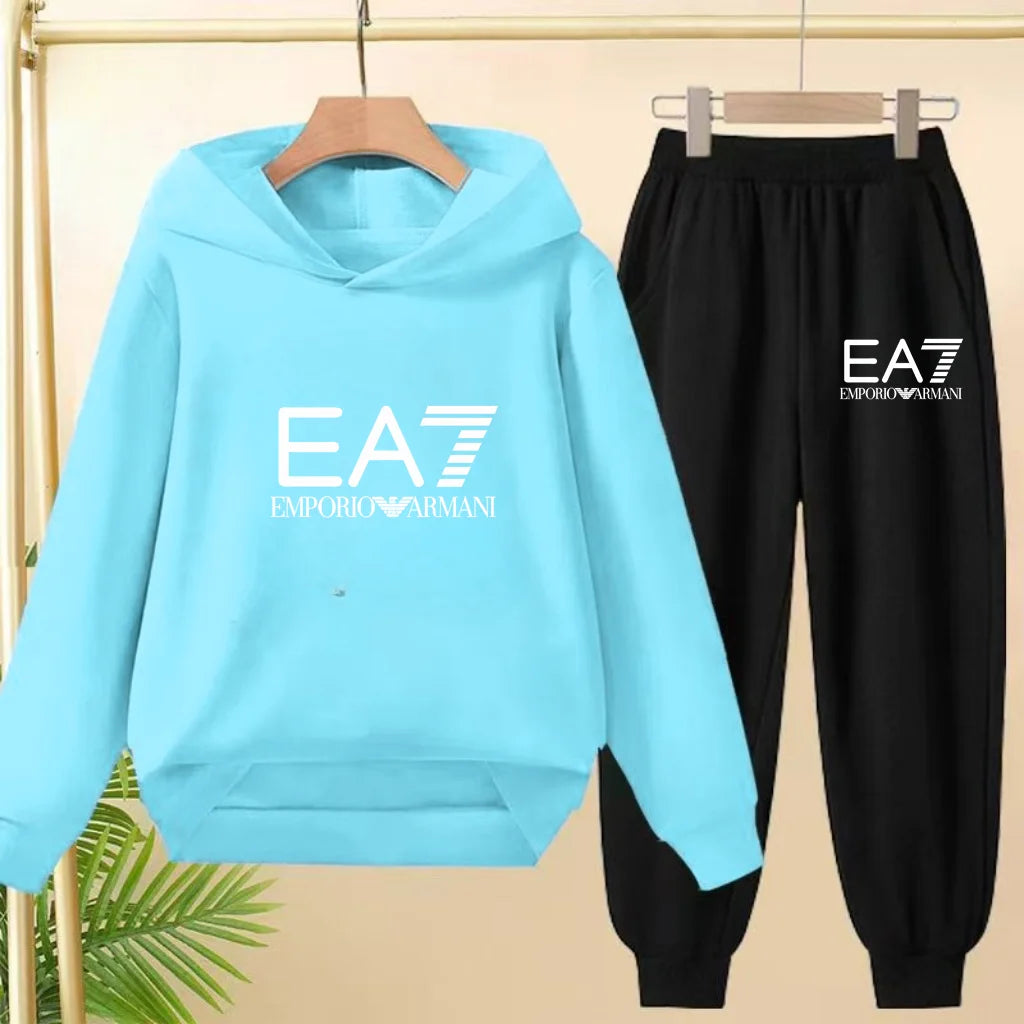Kids Autumn Winter Hoodie  Letter Print Clothing Casual Top+Trousers 2PBoy Girl 3-12Yrs Child Gift Brand Sports Coat Jogging Set