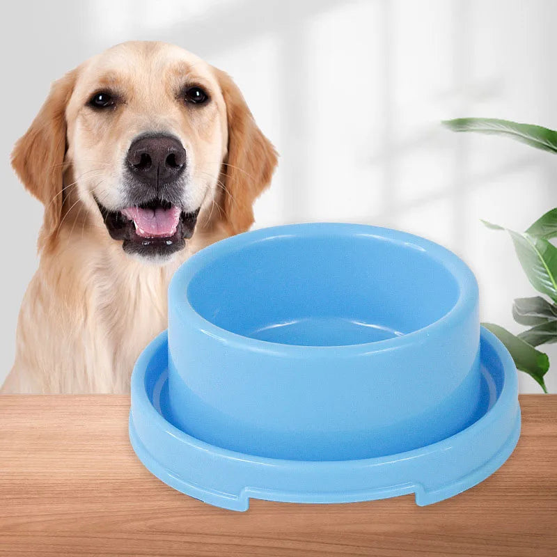 Round Pet Single Bowl for Dogs Cats Food Water Feeding Non-Slip Fixed Stable Feeder Dish Durable Pet Feeding Supplies