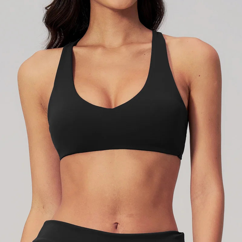 Women's Sports Bra Brushed Women Underwear Nude Feel Fashionable For Sports Running Fitness Yoga Sportswear Woman Gym Activewear