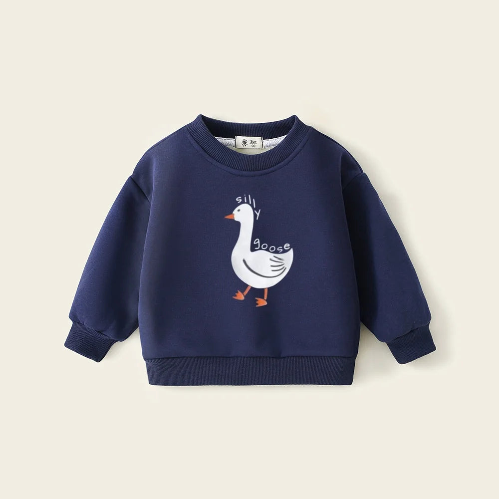 Winter Fleece Sweatshirts for Kids Sweaters Pullover Thicken Warm Girls Hoodies Cartoon Boys Tops Toddler Baby Clothing
