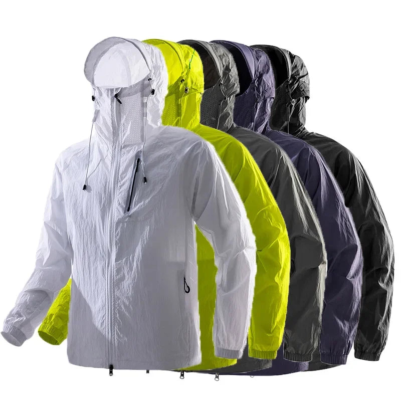 Original Yarn Sun Protection Clothing Ice Silk Outdoor Men's Anti-Uv Skin Shirt Summer Heatstroke Prevention Clothing