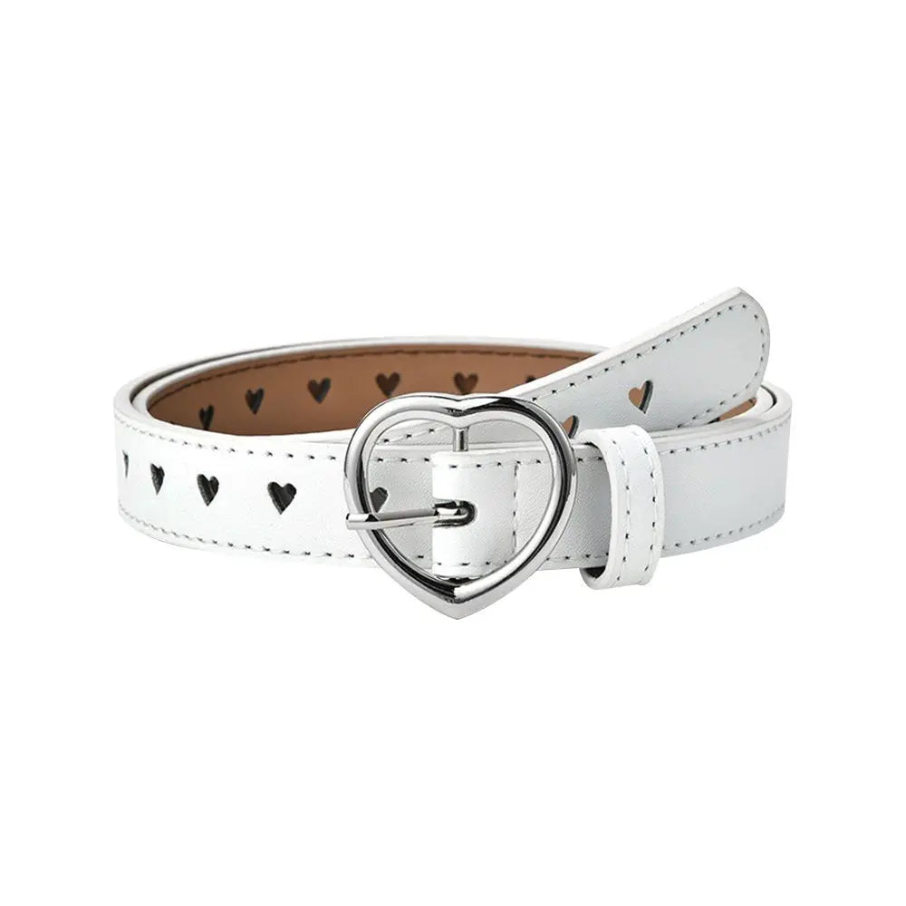 Kids Elastic Belts Girl Stretch Waist Belt Adjustable Heart Belt Uniform Belt for Teen Kids Girls Dresses Belt
