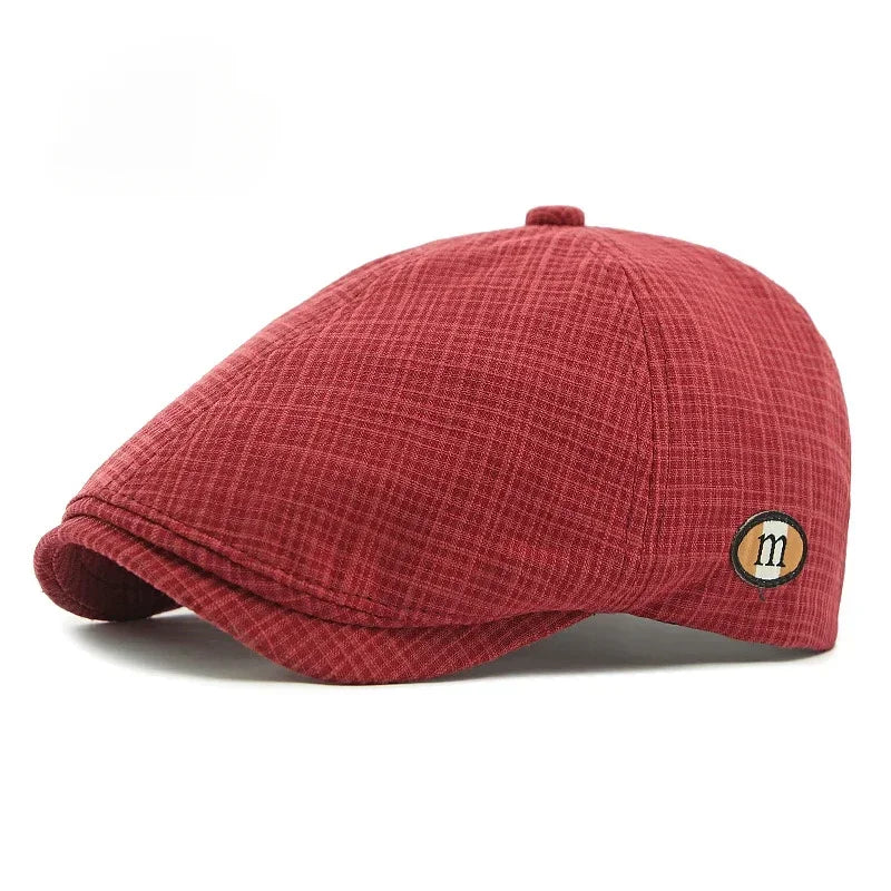 2025 New Hats for Men and Women Wearing British Retro Beret Hat Fashion Casual Berets Caps for Women Solid Color Adjustable Cap