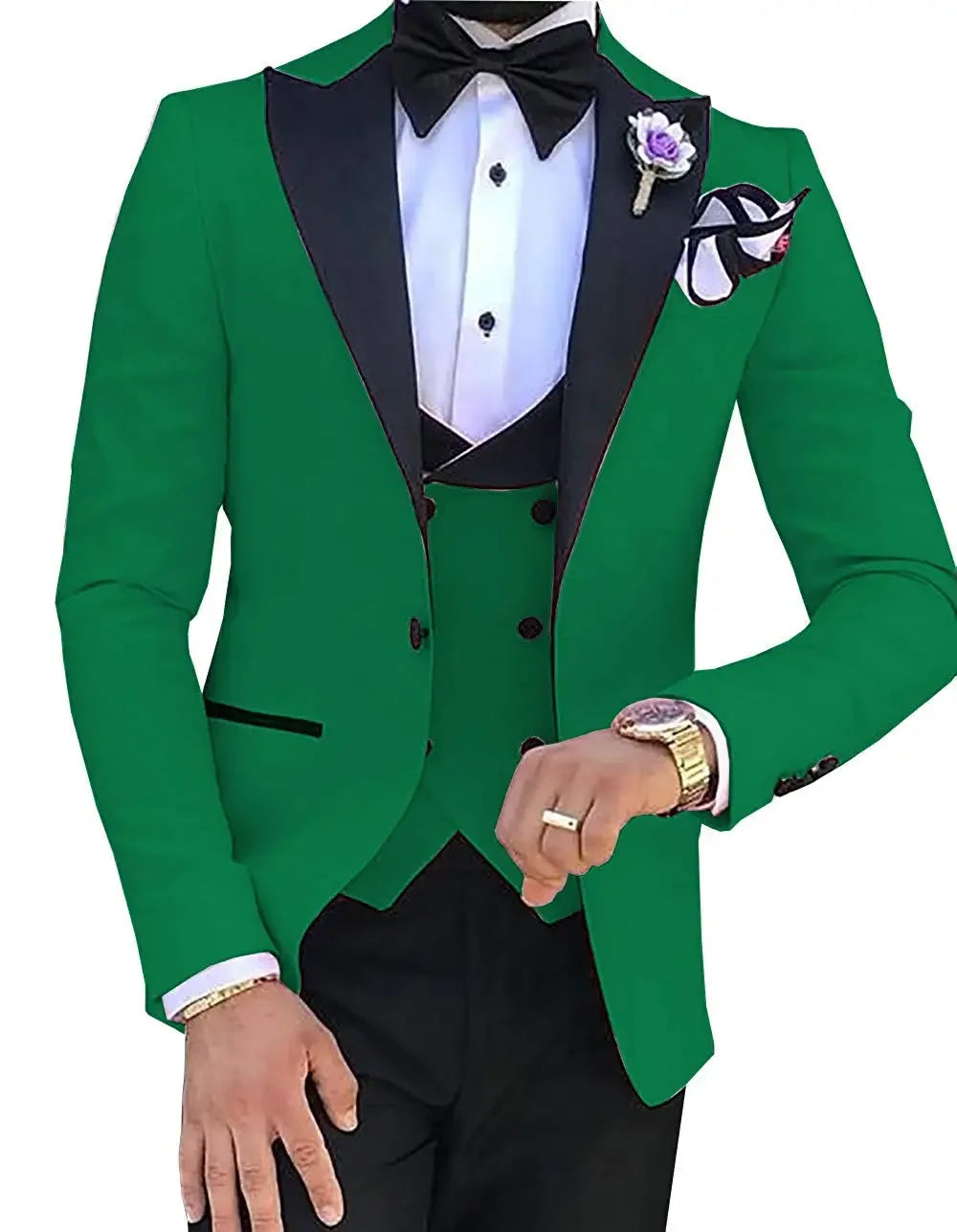 2024 Men 3 Pieces Suits For Men Custom Made Groom Groomsmen Tuxedos Wedding Men Suit Terno Masculino ( Jacket+Pants+Vest )