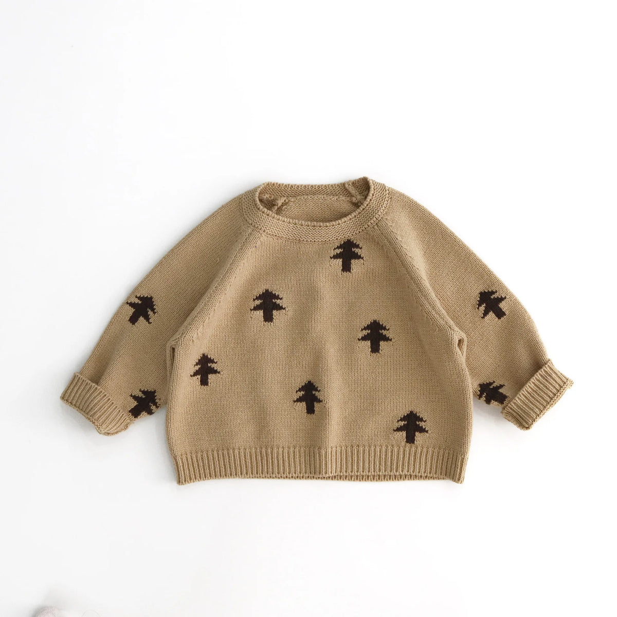1-6Y Kids Sweaters Korean Style Boys Knitwear Pine Tree Girls Pullover Long Sleeve Children Base Sweaters