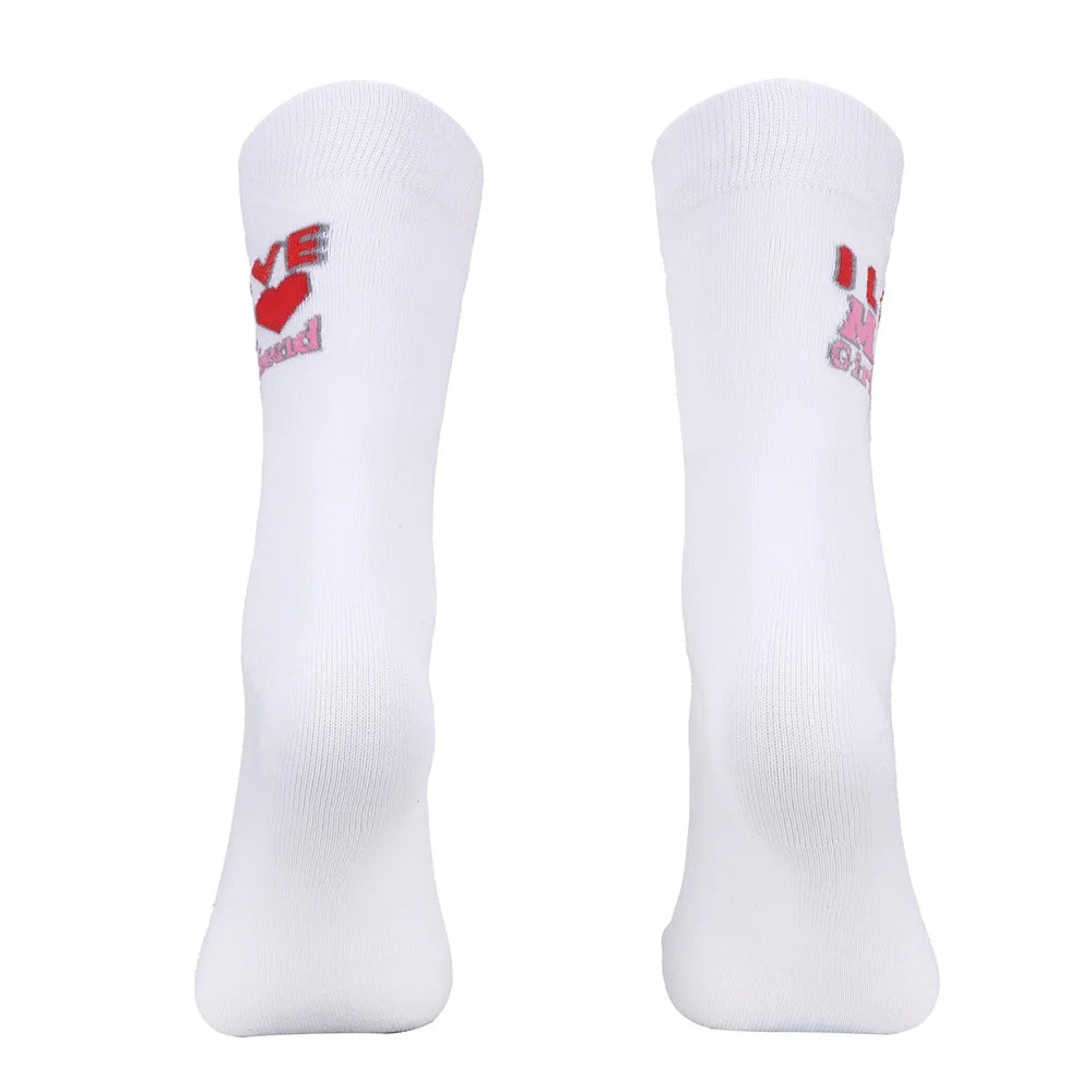 I Love My Girlfriend Boyfriend Men Women Fashion Socks Funny Stockings Valentines Day, Anniversary, Birthday Gift Ideas