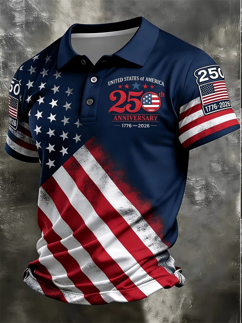 Couple Matching Usa 250 Patriotic Polo Shirt Men Women American Flag Statue Of Liberty Print Casual Breathable Sportswear Polo