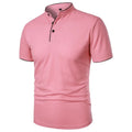 New Men's Short Sleeve T Shirts Summer Solid Color Polo Shirt Breathable Loose Basic Shirts for Men Breathable Lightweight Tops