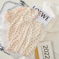 Korean-Inspired Baby Pajamas - Minimalist Dot Print PJ Set, Organic Cotton Summer Sleepwear for Infant Girls