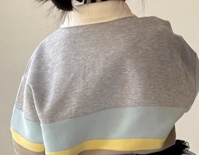 Kids Hoodie Autumn Boys Girls Children Korean Style Wide Stripes Letter Print Casual Loose Pullover Collar Sweatshirt Costume