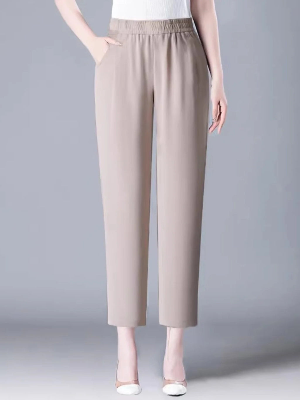 Ice Silk Cotton Linen Harem Pants Women's Summer Thin High Waist ular Carrot Casual Dad Pants 2025  Color Women's Pants