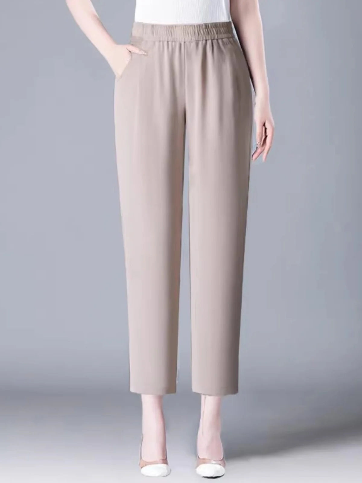 Ice Silk Cotton Linen Harem Pants Women's Summer Thin High Waist ular Carrot Casual Dad Pants 2025  Color Women's Pants