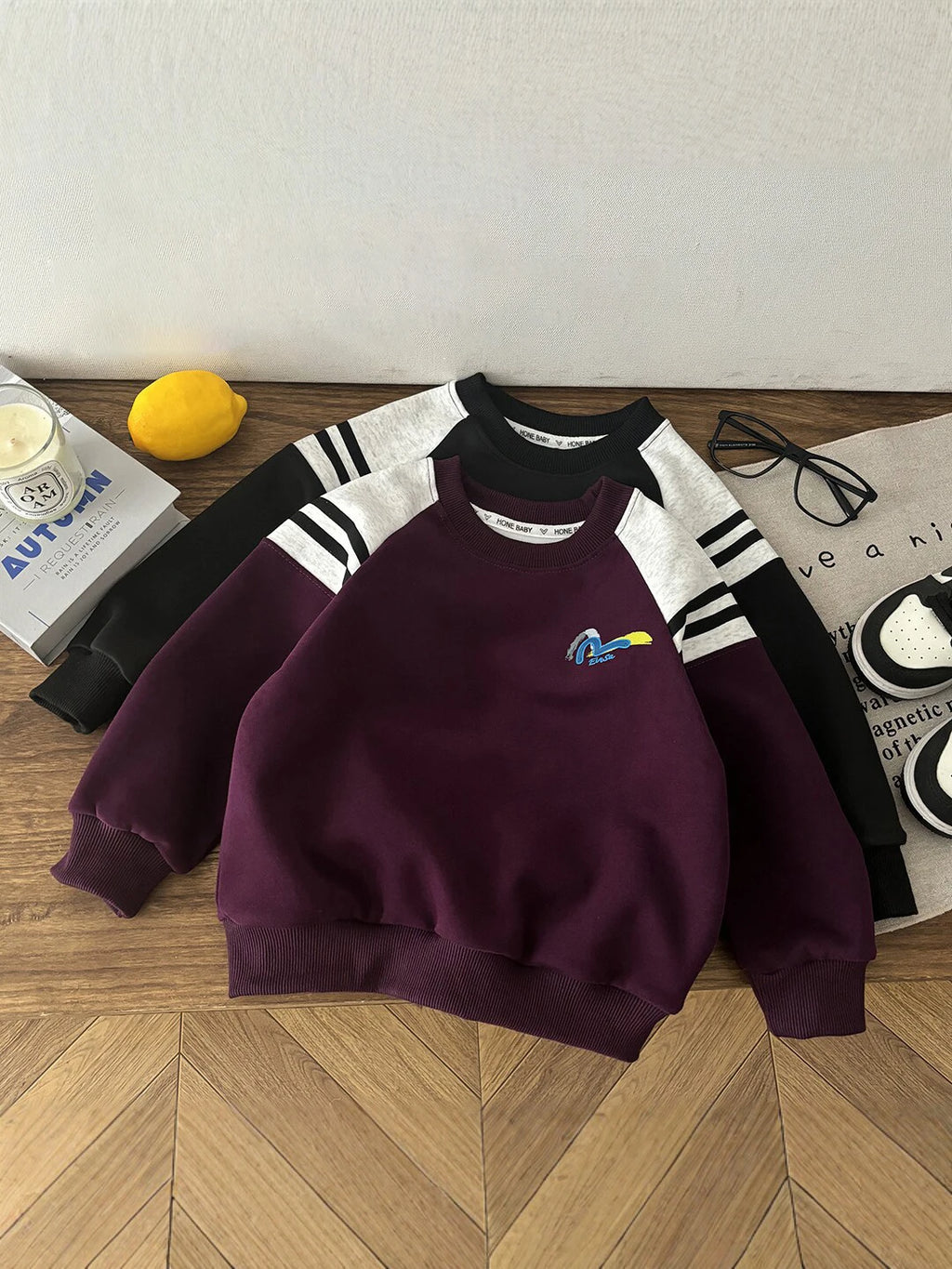 Kids Sweatshirt 2026 Autumn New Arrival For Boys and Girls Color Block Korean Style Sport Outwear Children's Casual Shirts