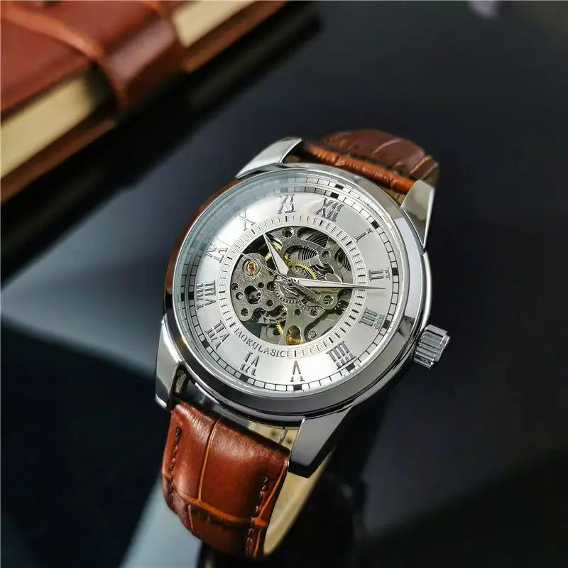 [Automatic Mechanical Men's Watch] Fashionable, High-Looking, and Affordable Luxury Men's Automatic Mechanical Watch, Suitable for Business and Casual Wear, Stylish and Handsome Men's Watch Hot-Selling Watches Are the Preferr